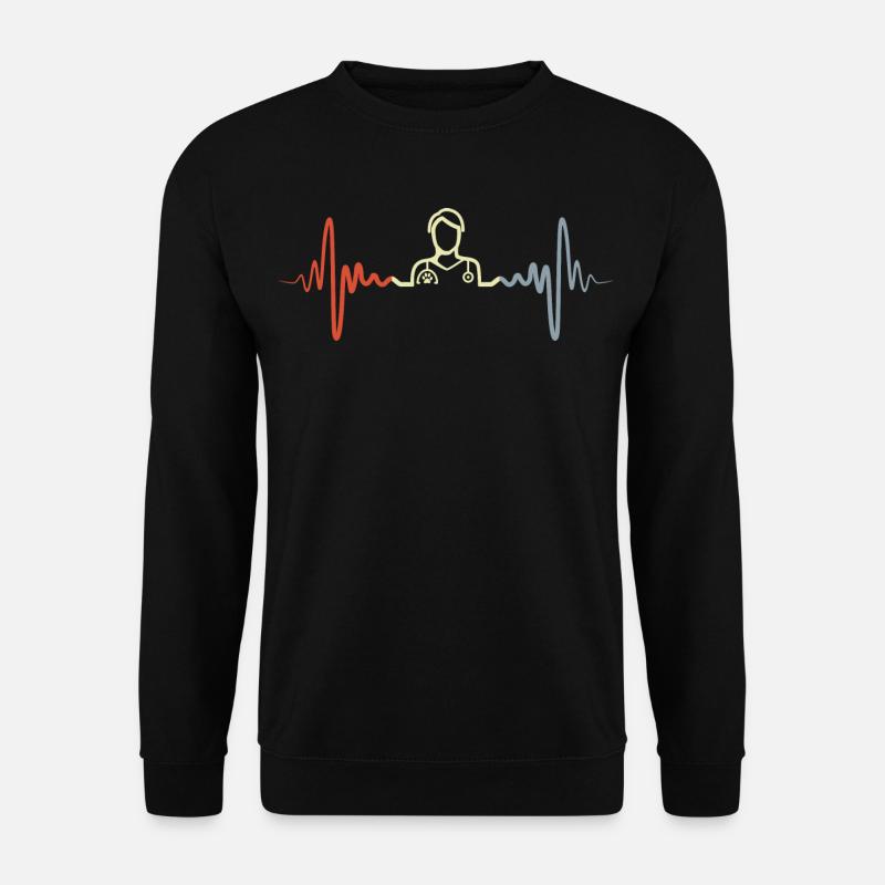 Tiermediziner Herzlinie - Unisex Pullover - Schwarz