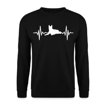 Battement de cœur du chien - Sweat-shirt Unisexe - noir - Devant - Alina (178cm) & Michal (187cm)
