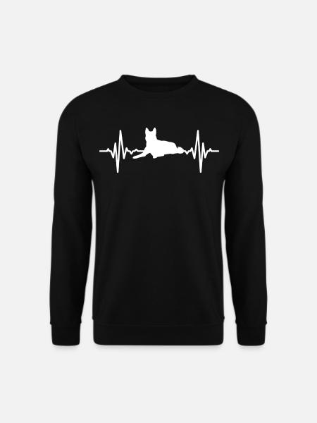 Hund Herzschlag - Unisex Pullover - Schwarz