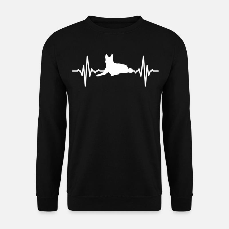 Hund Herzschlag - Unisex Pullover - Schwarz