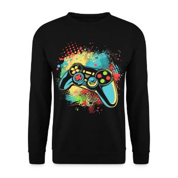 Gamepad - Unisex Sweatshirt - black - Front - Alina (178cm) & Michal (187cm)