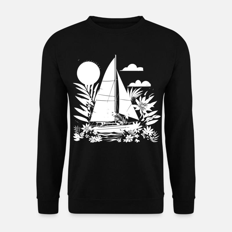 Segeln Comic Look - Unisex Pullover - Schwarz
