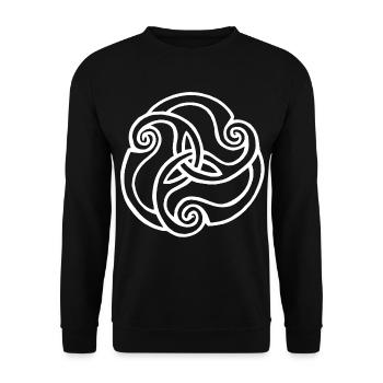 Fleur blanche à trois pétales - Sweat-shirt Unisexe - noir - Devant - Alina (178cm) & Michal (187cm)