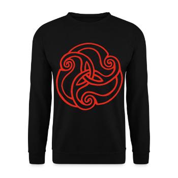 Fleur rouge à trois pétales - Sweat-shirt Unisexe - noir - Devant - Alina (178cm) & Michal (187cm)