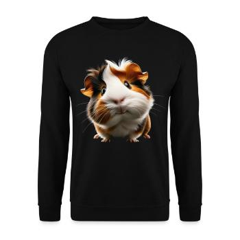 Adorable design de cochon d’Inde - Sweat-shirt Unisexe - noir - Devant - Alina (178cm) & Michal (187cm)