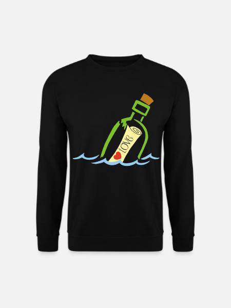 Eine Flasche im Meer - Unisex Pullover - Schwarz