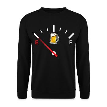 Fun Fuel for Beer Beer Funny Design - Unisex Sweatshirt - black - Front - Alina (178cm) & Michal (187cm)