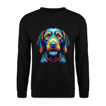 Fil de fer Vizsla race de chien dessin animé Kawaii - Sweat-shirt Unisexe - noir - Devant - Alina (178cm) & Michal (187cm)