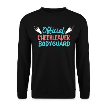 Official Cheerleader Bodyguard - Unisex Pullover - Schwarz - Vorne - Alina (178cm) & Michal (187cm)