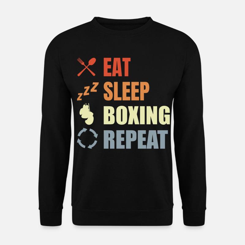 Eat Sleep Boxing Repeat - Unisex Sweatshirt - black