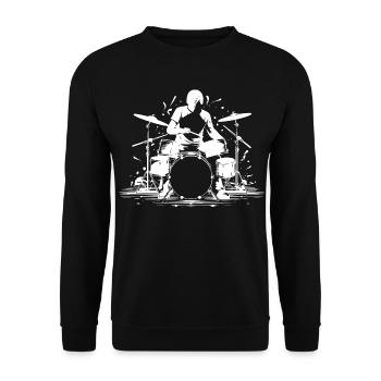 Graphiques Drummer - Sweat-shirt Unisexe - noir - Devant - Alina (178cm) & Michal (187cm)