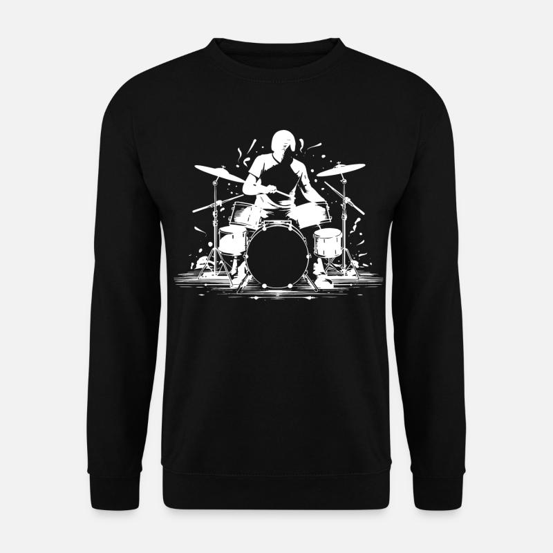 Schlagzeuger Grafik - Unisex Pullover - Schwarz