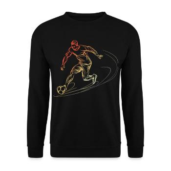 Soccer Player Sketch Vintage - Unisex Sweatshirt - black - Front - Alina (178cm) & Michal (187cm)