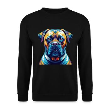 Boerboel Dog Breed Colorful Cartoon Kawaii - Unisex Sweatshirt - black - Front - Alina (178cm) & Michal (187cm)