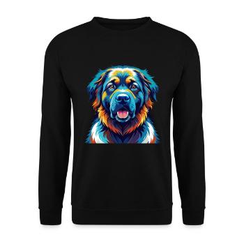 Caucasian Shepherd Dog Breed Cartoon Kawaii - Unisex Sweatshirt - black - Front - Alina (178cm) & Michal (187cm)