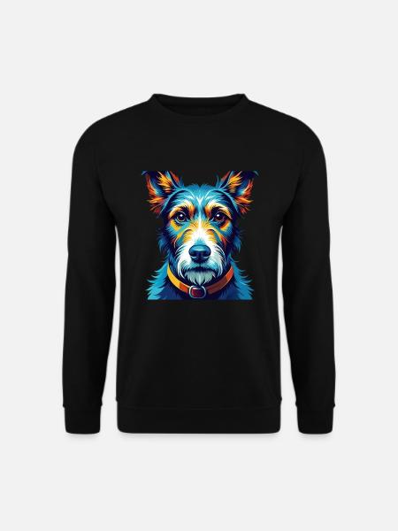 Foxterrier Glatte Hunderasse Karikatur Kawaii - Unisex Pullover - Schwarz
