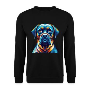 Brasileiro Race Chien Dessin animé Coloré Kawaii - Sweat-shirt Unisexe - noir - Devant - Alina (178cm) & Michal (187cm)
