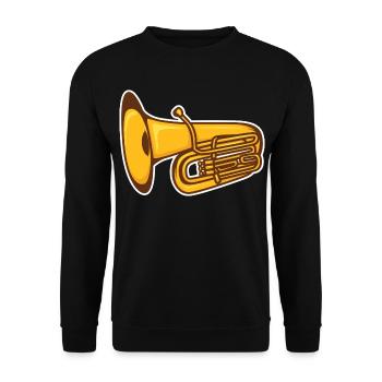 Croquis de tuba - Sweat-shirt Unisexe - noir - Devant - Alina (178cm) & Michal (187cm)