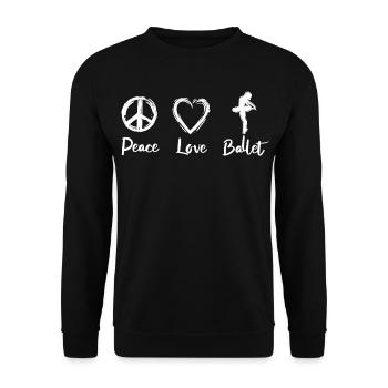 Peace Love Ballet - Unisex Sweatshirt - black - Front - Alina (178cm) & Michal (187cm)