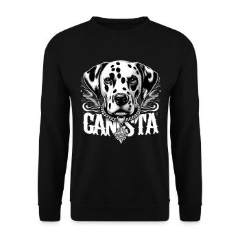Dalmatien Gangsta Gangster Chien Cadeau - Sweat-shirt Unisexe - noir - Devant - Alina (178cm) & Michal (187cm)