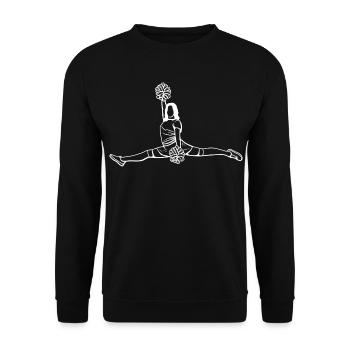 Croquis de pom-pom girl - Sweat-shirt Unisexe - noir - Devant - Alina (178cm) & Michal (187cm)