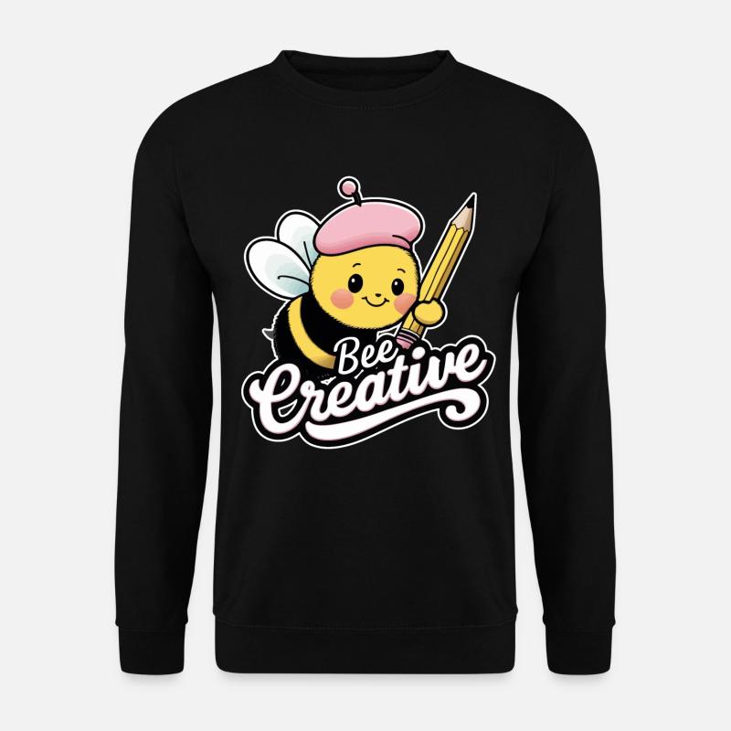 kreative Biene Bee be creative - Unisex Pullover - Schwarz