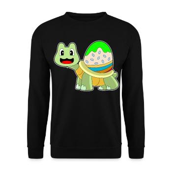 Oeuf de Pâques tortue - Sweat-shirt Unisexe - noir - Devant - Alina (178cm) & Michal (187cm)