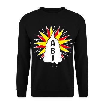 ABI mit viel Sahne, eine süsse Geschenkidee. - Unisex Pullover - Schwarz - Vorne - Alina (178cm) & Michal (187cm)