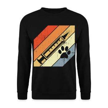 Retro Spritze - Unisex Pullover - Schwarz - Vorne - Alina (178cm) & Michal (187cm)