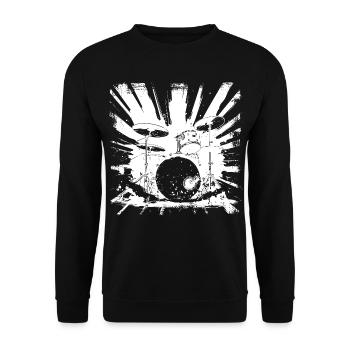 Drums Graphics - Unisex Sweatshirt - black - Front - Alina (178cm) & Michal (187cm)