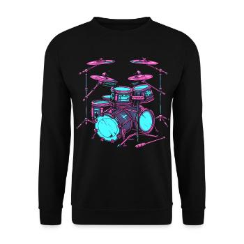 Trapset Zeichnung - Unisex Pullover - Schwarz - Vorne - Alina (178cm) & Michal (187cm)