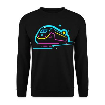 Zug Comic Look - Unisex Pullover - Schwarz - Vorne - Alina (178cm) & Michal (187cm)
