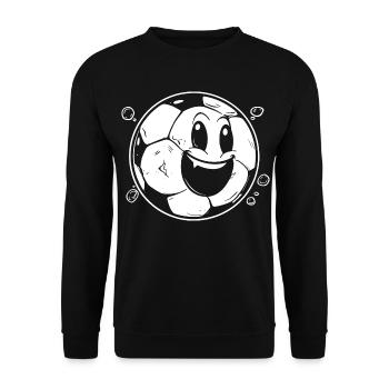 Football Cartoon Look - Sweat-shirt Unisexe - noir - Devant - Alina (178cm) & Michal (187cm)
