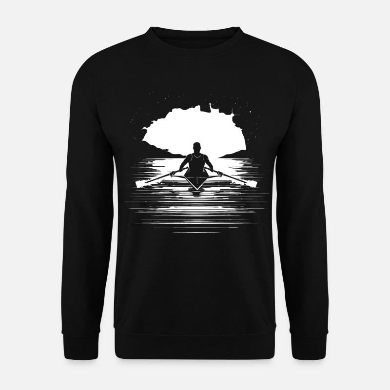Ruderer Zeichnung - Unisex Pullover - Schwarz