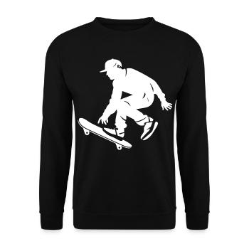 Garçon de planche à roulettes - Sweat-shirt Unisexe - noir - Devant - Alina (178cm) & Michal (187cm)