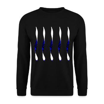 Silhouettes de Flammes Bleues - Sweat-shirt Unisexe - noir - Devant - Alina (178cm) & Michal (187cm)