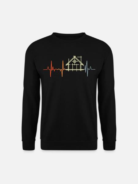 Architect Cardiogram Retro Look - Unisex Sweatshirt - black