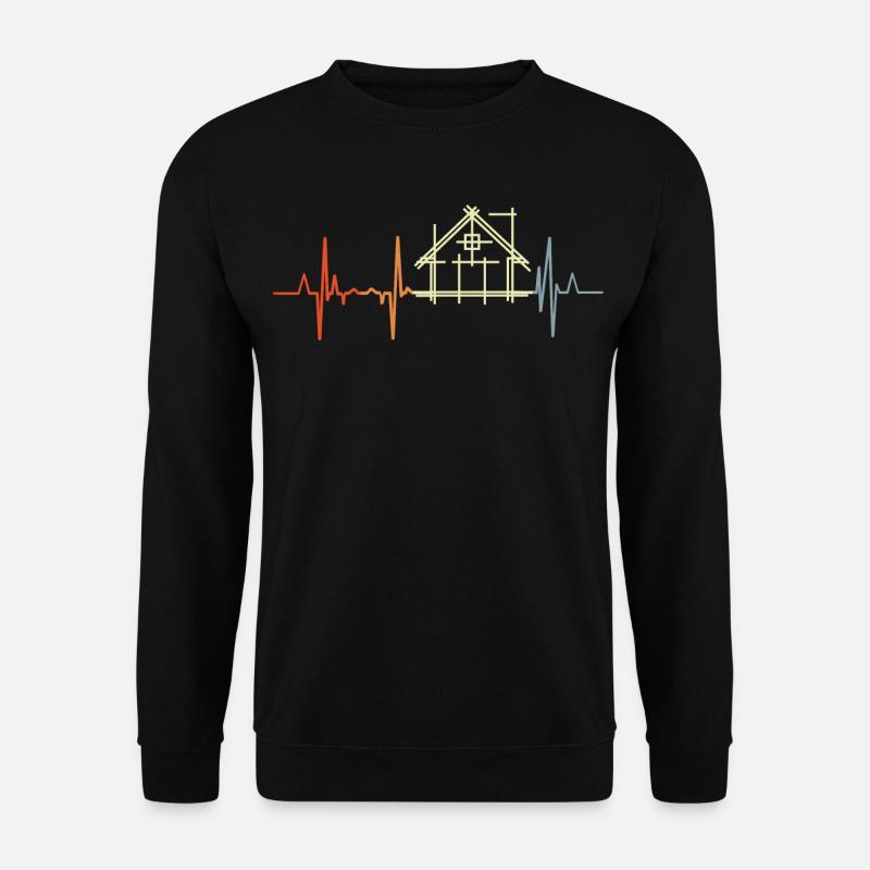 Architect Cardiogram Retro Look - Unisex Sweatshirt - black
