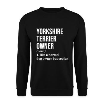 Yorkshire terrier - Sweat-shirt Unisexe - noir - Devant - Alina (178cm) & Michal (187cm)