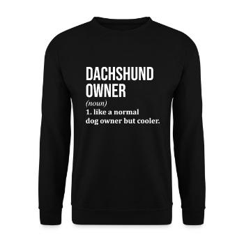Dachshund - Unisex Sweatshirt - black - Front - Alina (178cm) & Michal (187cm)