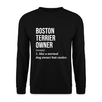 Boston Terrier - Unisex Pullover - Schwarz - Vorne - Alina (178cm) & Michal (187cm)