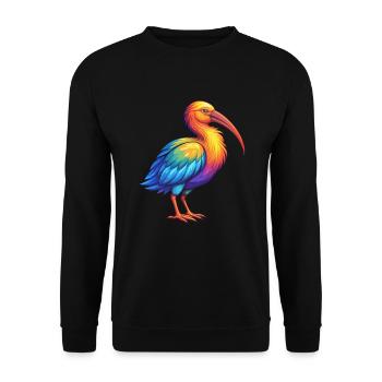 Ibis Colorful Kawaii Cartoon Character Clipart - Unisex Sweatshirt - black - Front - Alina (178cm) & Michal (187cm)