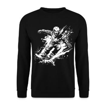Snowboarders - Unisex Sweatshirt - black - Front - Alina (178cm) & Michal (187cm)