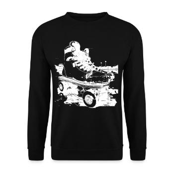 Rollerskates Grafik - Unisex Pullover - Schwarz - Vorne - Alina (178cm) & Michal (187cm)