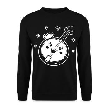Banjo Cartoon Style - Unisex Sweatshirt - black - Front - Alina (178cm) & Michal (187cm)