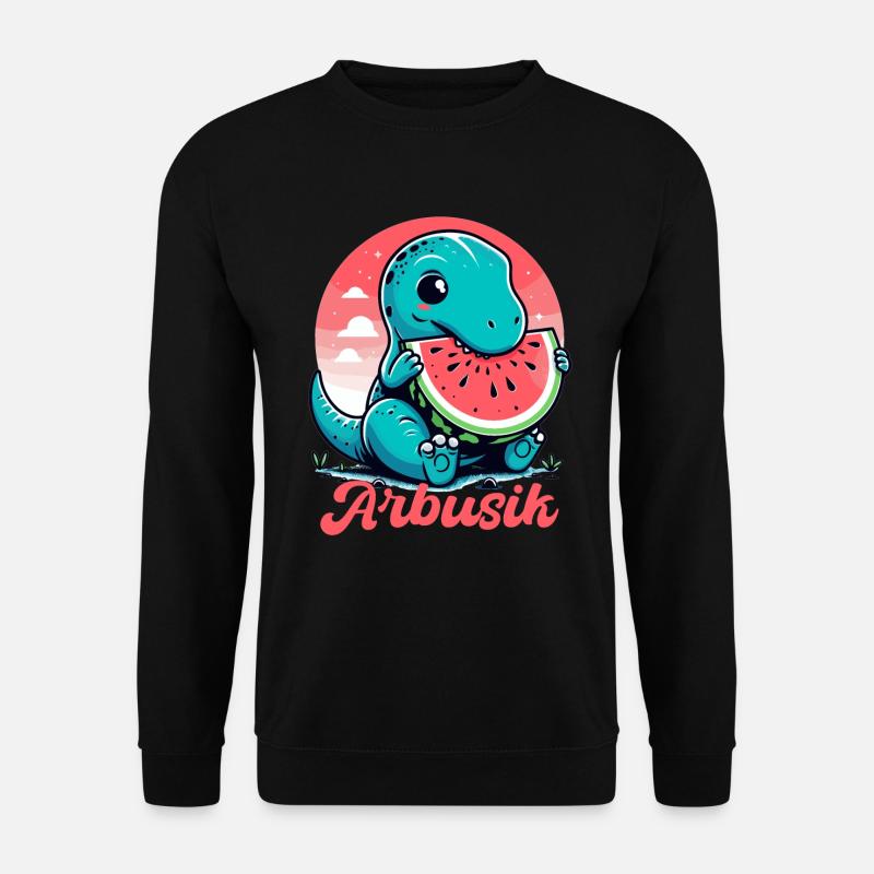 Mignon T-Rex Pastèque Arbusik Cadeau - Sweat-shirt Unisexe - noir