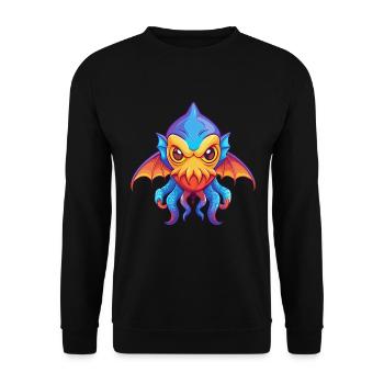 vampire calmar coloré kawaii dessin animé animal marin - Sweat-shirt Unisexe - noir - Devant - Alina (178cm) & Michal (187cm)