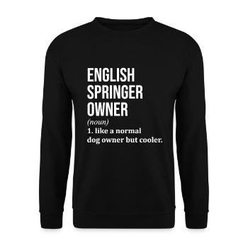 English Springer - Unisex Pullover - Schwarz - Vorne - Alina (178cm) & Michal (187cm)
