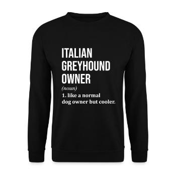 Windhund - Unisex Pullover - Schwarz - Vorne - Alina (178cm) & Michal (187cm)