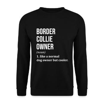 Border Collie - Sweat-shirt Unisexe - noir - Devant - Alina (178cm) & Michal (187cm)